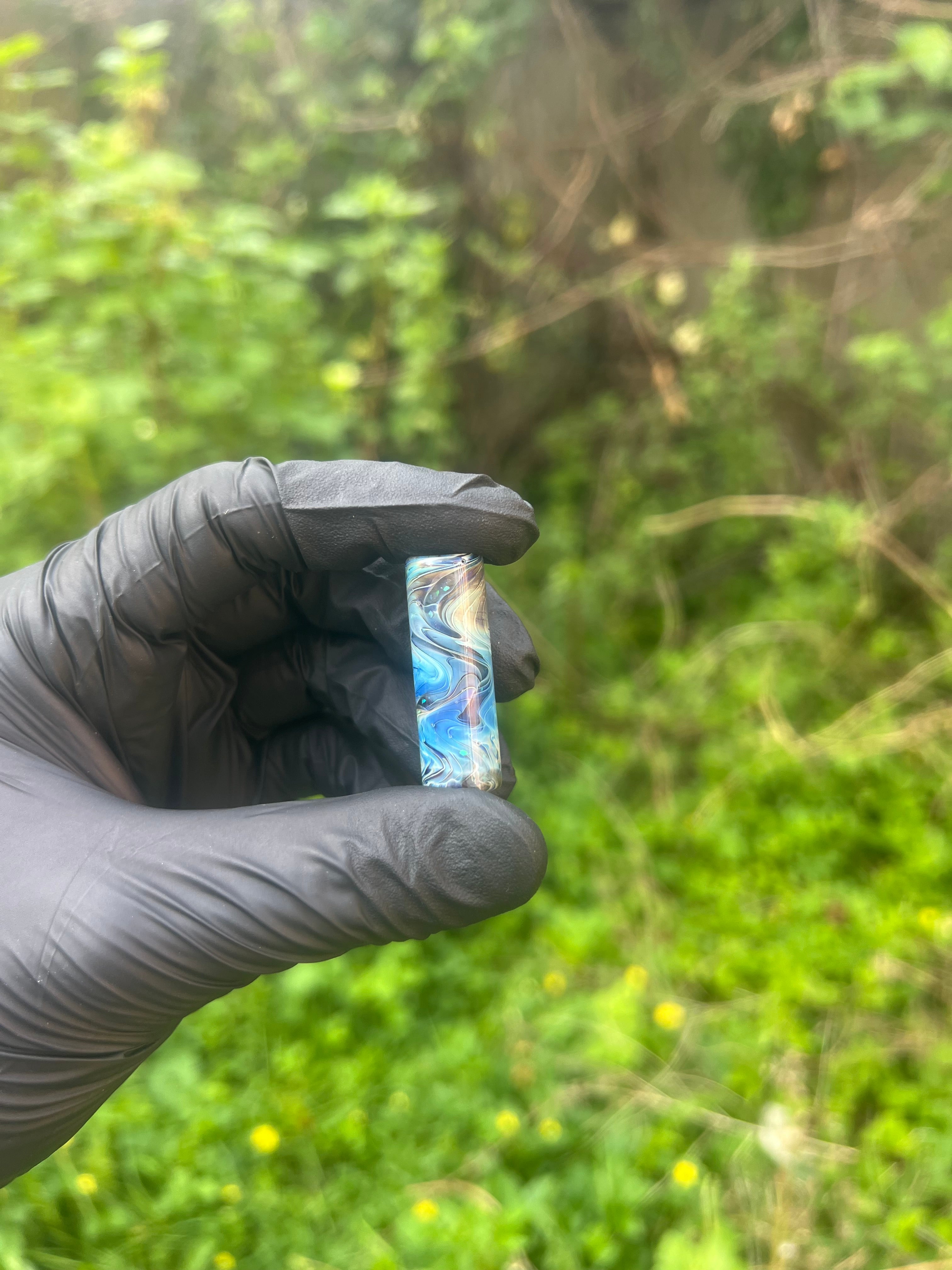 Blue striking with opals