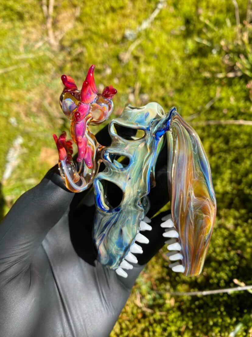Trex skull with his snake (collab with Seb stickz)