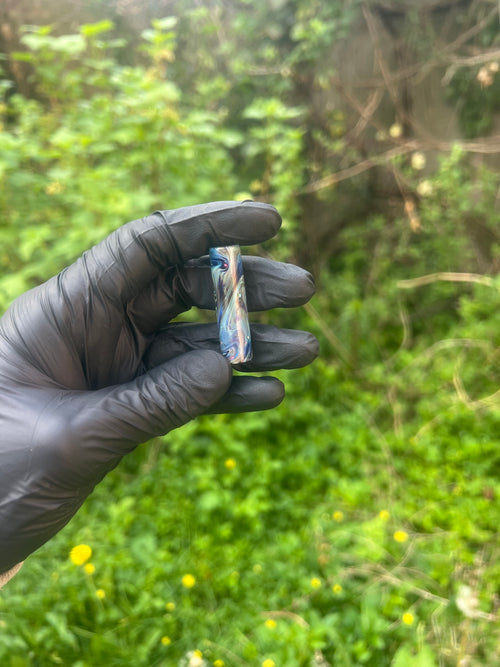 Blue striking with opals