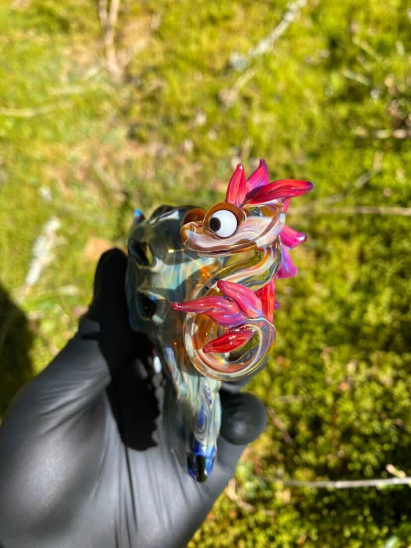Trex skull with his snake (collab with Seb stickz)