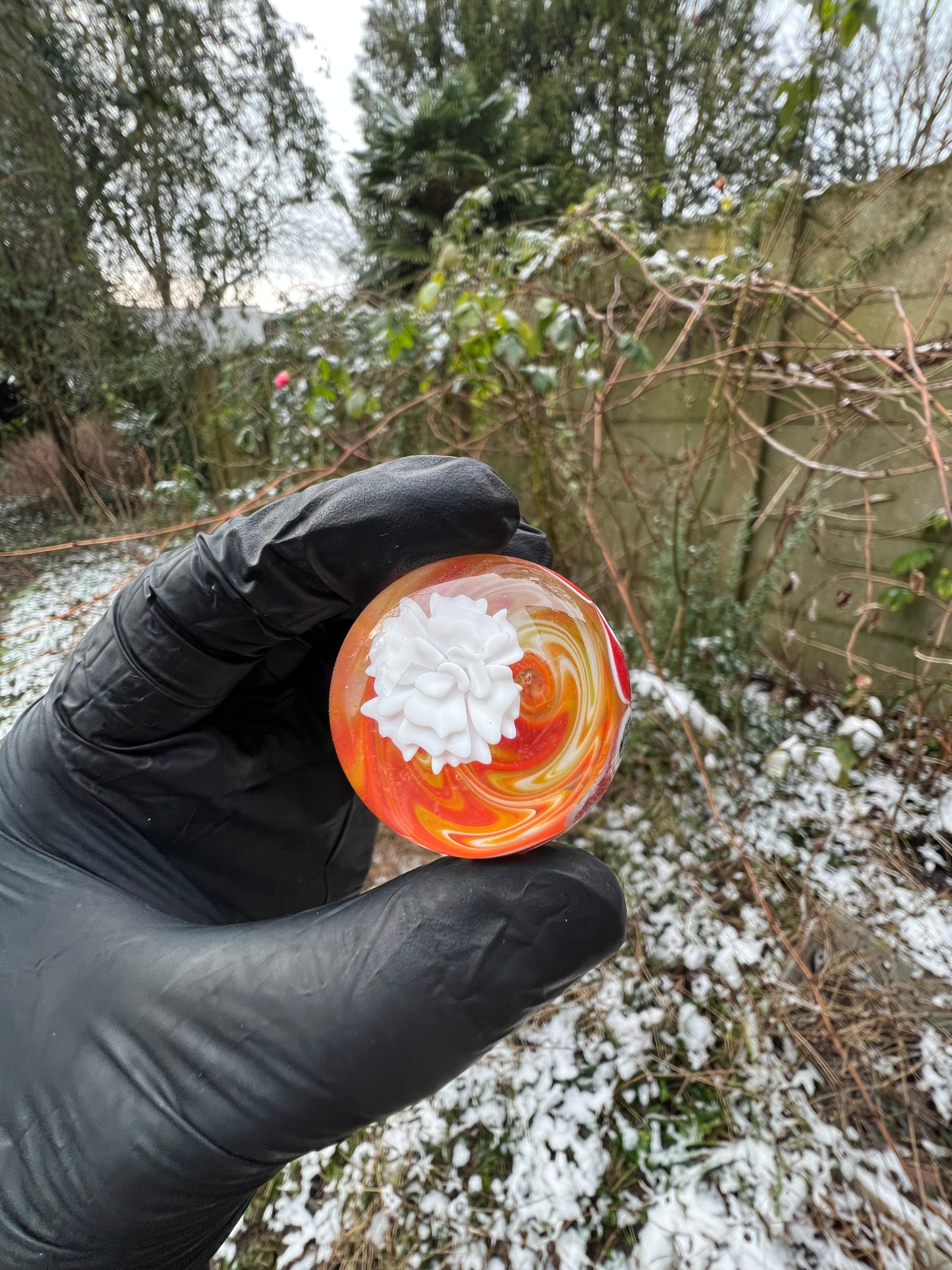 Flower and Wigwag marble