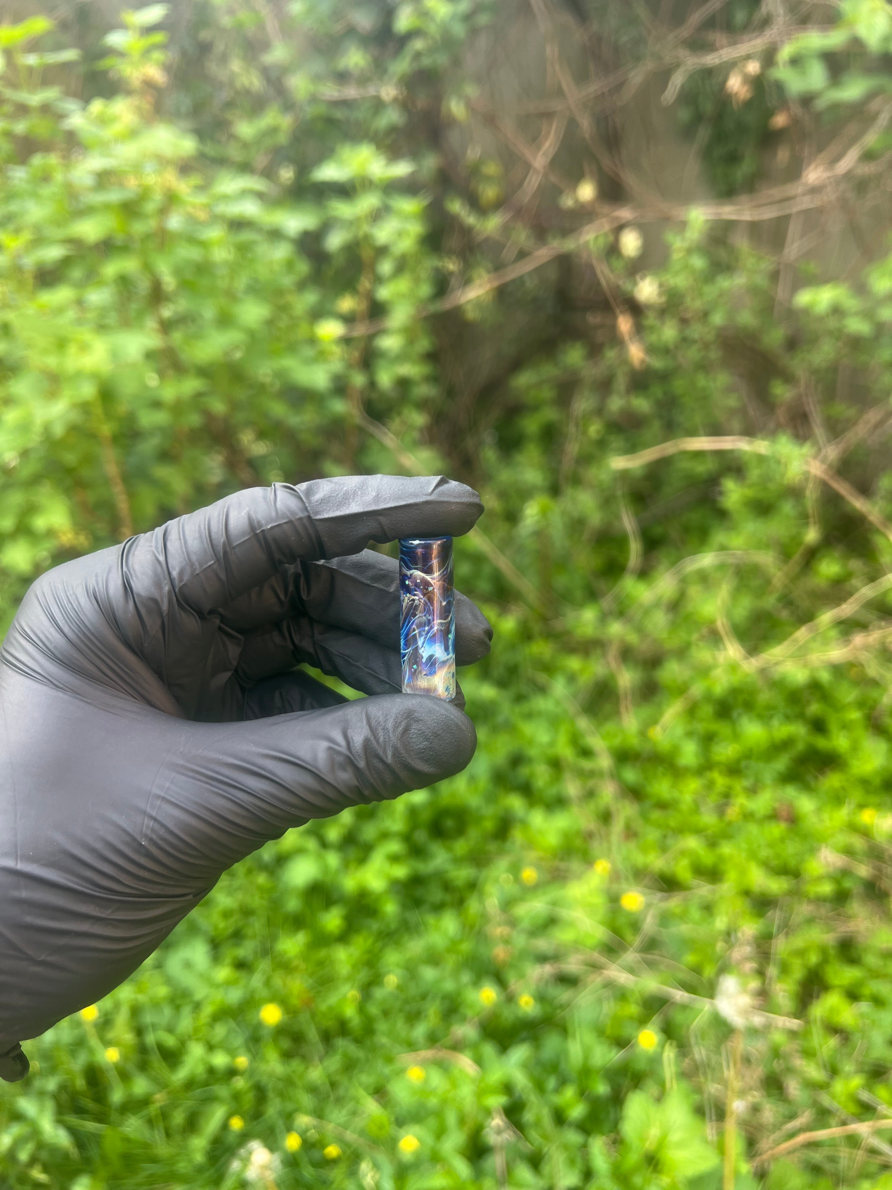 Blue striking with opals