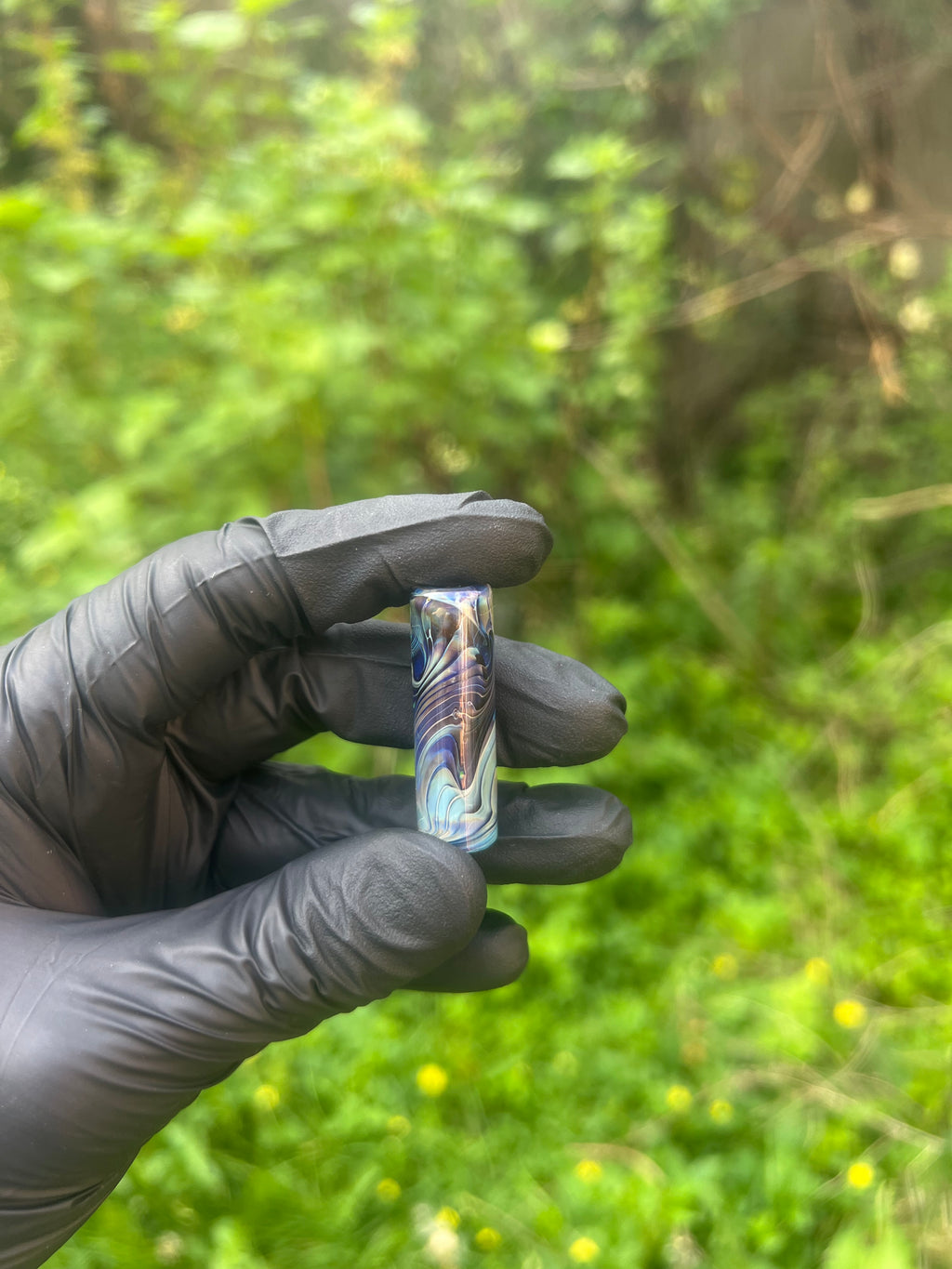 Blue striking with opals